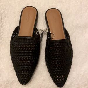 Cute black slip on shoes! Style them for a casual day or a cute formal event!